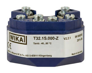 ترانسمیتر دما WIKA مدل T32.1S نصب‌شده در هد سنسور صنعتی با قابلیت ارتباط PROFIBUS PA