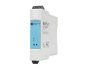 ترانسمیتر دما صنعتی iTEMP HART® TMT122 نصب شده روی ریل DIN با بدنه مقاوم PC/ABS، نمایشگر دیجیتال و طراحی فشرده، مناسب اندازه‌گیری دقیق دما در فرآیندهای صنعتی، دارای قابلیت خروجی 4 تا 20 میلی‌آمپر، پروتکل HART® و ایزولاسیون گالوانیکی برای عملکرد پایدار در محیط‌های سخت و خطرناک.