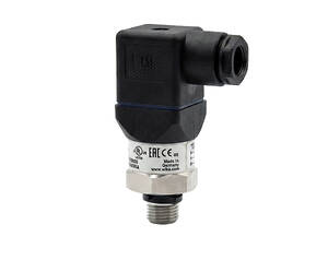 تصویر ترانسمیتر فشار WIKA A-10 با بدنه استیل و کانکتور استاندارد، مناسب برای اندازه‌گیری فشار در صنایع عمومی صنعتی