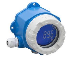 نشانگر میدانی Endress+Hauser RIA14 با تغذیه از لوپ جریان ۴ تا ۲۰ میلی‌آمپر، دارای بدنه مقاوم IP66/IP67 و نمایشگر بزرگ برای نصب بر روی دیوار یا لوله.