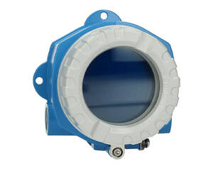 نشانگر میدانی Endress+Hauser RIA14 با تغذیه از لوپ جریان ۴ تا ۲۰ میلی‌آمپر، دارای بدنه مقاوم IP66/IP67 و نمایشگر بزرگ برای نصب بر روی دیوار یا لوله.