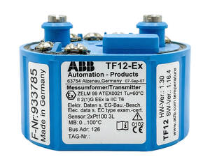 ترانسمیتر دمای دیجیتال ABB مدل TF12-EX با خروجی PROFIBUS PA و تاییدیه ضد انفجار جهت نصب در هد سنسور - موجود در فروشگاه دراک