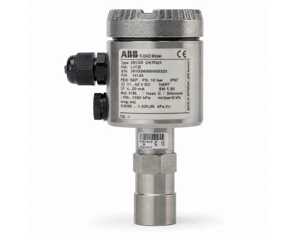 261GS — DERAAK ترانسمیتر فشار ABB 261GS مناسب کاربردهای صنعتی با دقت بالا و تأییدیه ATEX