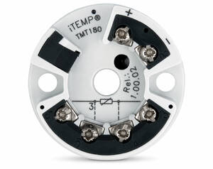 Circular white mounting base with multiple screw terminals around the edge.