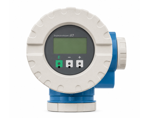 Endress_HauserNrf560 — DERAAK Endress+Hauser valve actuator with circular white housing, blue base, and LCD display