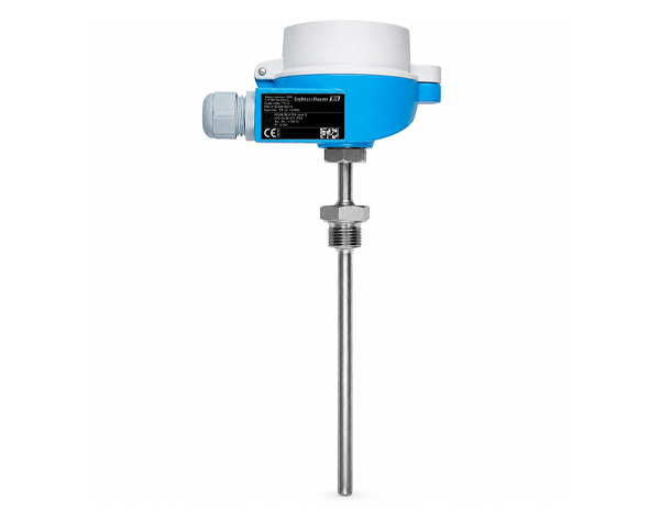 TR10 — DERAAK Endress+Hauser level transmitter with blue housing and long stainless-steel probe.