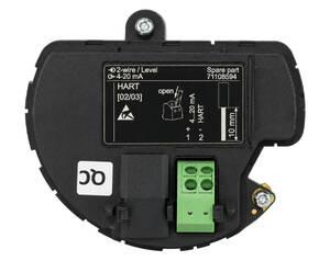 ماژول I/O Endress+Hauser با کد 71108594، اتصال دو سیمه، خروجی 4 تا 20 میلی‌آمپر، ارتباط HART و طراحی Ex برای تجهیزات Micropilot و Levelflex